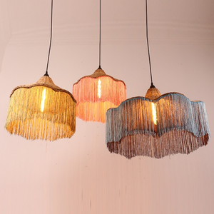 Venta caliente granja ratán hierba bambú pantalla techo bambú luces rústico para venta al por mayor - Product Image 3