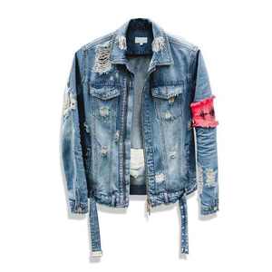 <b>Men's</b> Denim Jean <b>Jacket</b> Casual Outwear Fall <b>Jacket</b> Denim Button up Coat Oversize Denim <b>Jacket</b> for <b>Men</b> - Product Image 1