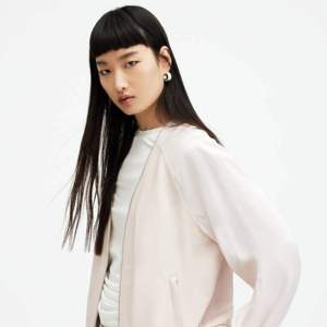 High Quality Women's Soft Pink <b>Leather</b> <b>Jacket</b> Casual Slim Fit Bomber Coat Minimalist Streetwear Ladies Outerwear Spring Autumn - Product Image 2