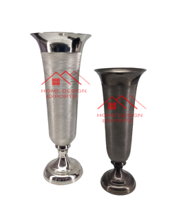 Jarrón de Metal de Aluminio con Acabado de Doble Tono para Eventos de Boda y Decoración del Hogar - Product Image 1