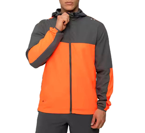 เสื้อแจ็คเก็ตกันลมสำหรับผู้ชายไซส์ใหญ่ วิ่งกลางแจ้ง ผ้าโพลีเอสเตอร์เนื้อนุ่ม กันฝน มีฮู้ด ซักได้ ระบายอากาศ รับผลิตแบบ OEM - Product Image 1