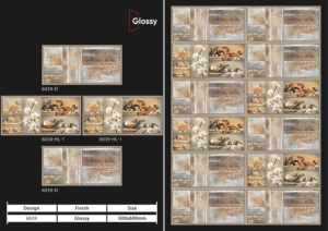 Carreaux de mur en céramique design 300x600mm pour salle de bain et cuisine, aspect brillant mat, effet sculpture de sucre, pour un design mural intérieur moderne et luxueux - Product Image 4