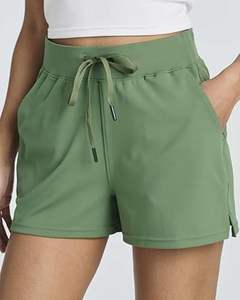 Shorts Deportivos de Mujer al por Mayor, de Alta Calidad, Transpirables, Diseño Personalizado, 100% Algodón, Corte Ajustado con Botones, Cintura Elástica, Tela Oxford - Product Image 2