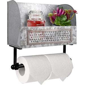 Vintage-inspired Galvanized Metal <b>Tissue</b> Holder with Farmhouse Charm & Perfect Functional Accessory for Industrial-style Homes - Product Image 5