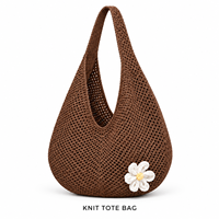 Sac fourre-tout en tricot pour homme, réutilisable, écologique, tissé, faible MOQ (10 pièces), vente en gros, directement de l'usine, stock disponible, expédition rapide