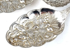 ชุดช้อนหัวออกแบบเสร็จสีเงินหรูหราสำหรับงานเลี้ยงงานแต่งงานห้องครัวที่บ้านใช้เป็นของขวัญจากอินเดีย - Product Image 5