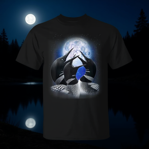 T-shirt Birdwatcher Birder 3 Common Loon Howling at the Moon Design promozionale - Product Image 3