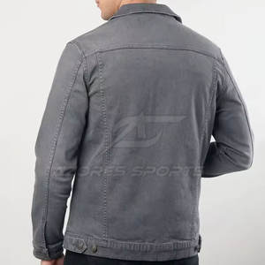 Veste en jean pour homme, coupe slim, manches longues, tendance, décontractée, tenue urbaine, veste en jean moderne pour homme, coupe slim, manches longues, mode actuelle - Product Image 2