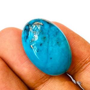 Cabujón ovalado turquesa azul Natural 25x17x11MM Tamaño de 15,20 quilates Piedra preciosa suelta genuina para uso de joyería a precio mayorista - Product Image 4