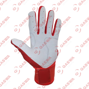 Gants de frappe de baseball en cuir véritable de manchette de couleur rouge de qualité supérieure pour les joueurs d'équipe professionnels - Product Image 3
