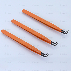 ชุดแหนบต่อขนตาสแตนเลสแบบมืออาชีพแหนบแยกยาวแบบกำหนดเองสำหรับการต่อขนตา - Product Image 4