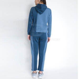 ชุดกีฬา2ชิ้นสำหรับผู้หญิงชุดวิ่งเสื้อลำลองคอตั้งสำหรับผู้หญิงชุดกีฬาฤดูหนาว XL ออกแบบโลโก้ได้ตามต้องการ - Product Image 4