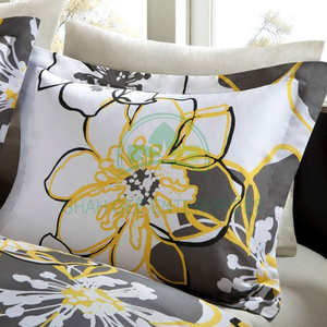 Ensemble de draps en coton 300 fils à motif floral personnalisé en gros, résistant à l'eau, réversible, écologique, literie 3 pièces (européen - Product Image 5