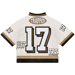 Logo personnalisé Streetwear Maillot de football américain Fabricant de polyester Maillot de football américain en maille coupe boxy surdimensionnée Personnalisé - Product Image 4