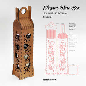 Elegante Caja para Vino con Diseño Láser Hecho a Mano - Product Image 4