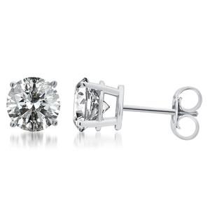 Pendientes de Oro Blanco y Rosa de 10K con Diamantes Cultivados en Laboratorio, Joyería Elegante y Moderna para Bodas para Mujer - Product Image 2