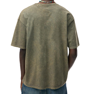 Venta al por mayor Unisex 100% camisetas de algodón para los hombres de alta calidad de impresión de pantalla personalizada gráfico Vintage camiseta de gran tamaño de Pakistán - Product Image 4