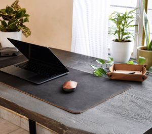 Elegant Office Genuine Leather <b>Desk</b> <b>Mat</b> Premium Protection Smell Proof Heavy Duty Smooth Writing Surface Durable Pad LMD-0062 - Product Image 1