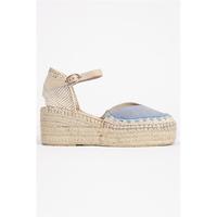 Espadrille à talon compensé fermé