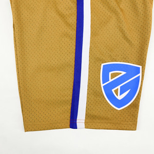 Short de basket-ball athlétique décontracté pour hommes 100% toile de polyester léger séchage rapide maille poches zippées short de planche OEM - Product Image 4