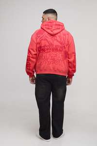 เสื้อมีฮู้ดโอเวอร์ไซส์สำหรับผู้ชายผ้าคอตตอน100% ยอดนิยมมีซิปด้านหน้าพิมพ์โลโก้ - Product Image 5