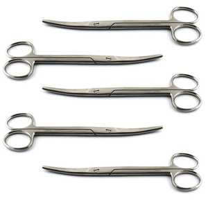 5 Piezas de Tijeras Quirúrgicas Manuales Curvas Mayo de 17 cm para Cortar Tejidos y Suturas, Instrumentos Médicos y de Laboratorio con Certificación CE - Product Image 6