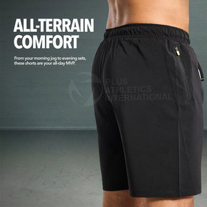 Pantalones cortos deportivos de secado rápido para hombres Estilo básico con material transpirable y diseño de cintura flexible Pantalones cortos de entrenamiento para correr para hombres - Product Image 6