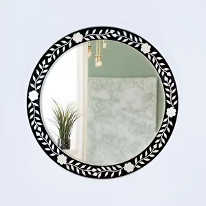 Magasinez les miroirs muraux en incrustation d'os et de nacre Miroirs faits à la main élégants et personnalisés pour la maison Factory Direct par crescent crafts - Product Image 1
