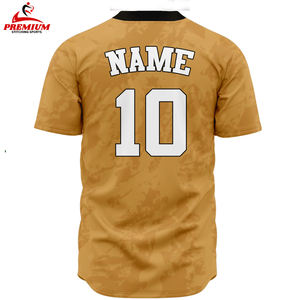 Camisetas de Béisbol Personalizadas Sublimadas con Dos Botones para Adultos, Transpirables y que Absorben la Humedad - Product Image 2