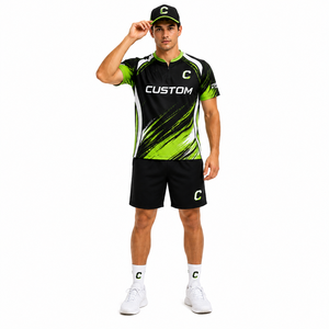 Conjunto de Uniforme Personalizado PopDarts |   Camiseta Sublimada, Pantalones Cortos Deportivos y Gorra de Béisbol |   Fabricante de Ropa Deportiva para Equipos - Product Image 1