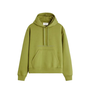 Sudadera con capucha corta de corte holgado con logotipo personalizado bordado, sudadera corta de algodón tipo felpa francesa con cremallera - Product Image 5