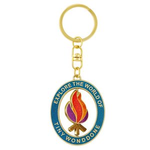 Personalized Zinc Alloy Vintage Cartoon Fashion Spinner Rotating Keyring Novelty Custom Logo Keychain - Product Image 5