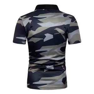 2024 estilo de calle alta para hombre para Polo manga corta Slim Fit Tejido ligero poliéster sólido estampado cuello Digital Logo Fitn - Product Image 2