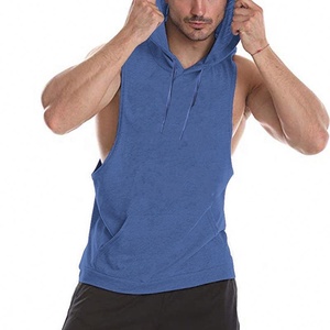 Débardeur à capuche personnalisé avec logo Hip Hop pour hommes, pour la musculation et la salle de sport, en tissu de coton doux de qualité, multicolores, respirant, grandes tailles - Product Image 4