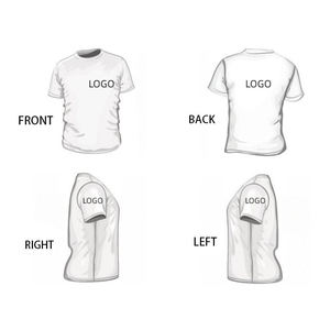 Venta al por mayor personalizado 100% algodón hombres camiseta de alta calidad liso OEM ropa patrón sólido en blanco para la impresión del logotipo Ajuste de gran tamaño - Product Image 2