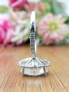 แหวนแต่งงานสำหรับผู้หญิงทันสมัยได้รับการรับรองจาก IGI สำหรับผู้หญิง VVS ห้องปฏิบัติการเจียระไนเพชรรูปไข่14K/18K ชุบทอง2-5g - Product Image 5