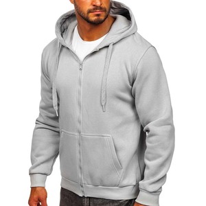 Sudadera con capucha y cremallera para hombre, de forro polar de poliéster/algodón, corte holgado, talla estándar, para invierno - Product Image 1