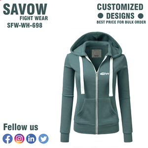 Sweat-shirts d'hiver unis pour femmes, en coton, coupe oversize, style streetwear, vestes zippées en polaire, personnalisables, décontractés, vente en gros - Product Image 3