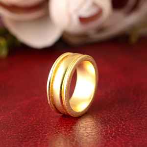 Joyería Punk, anillo grueso de acero inoxidable chapado en oro de 18 quilates, anillo geométrico multicapa exagerado para mujer, bisutería Acier inoxydable - Product Image 3