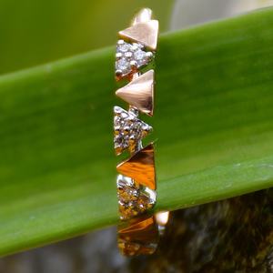 Bague en diamant authentique en or massif 14K et 18K de luxe Bijoux en diamant naturel élégants - Product Image 2