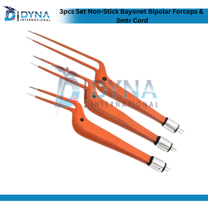 Ensemble de 3 pinces bipolaires à baïonnette en acier inoxydable certifiées CE, antiadhésives, avec cordon de 3 mètres, instruments de chirurgie générale - Product Image 5