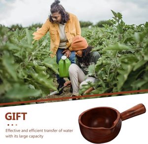 Louche à eau en bois Rétro Bailer en bois Cuillère à riz en bois Cuillère à sel de bain Cuisine Louche de service Louche à eau japonaise avec poignée - Product Image 6