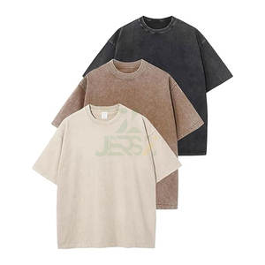 Box Fit T-shirt tissé en coton 100% pour homme, poids lourd, Streetwear, épaule tombante, grande taille - Product Image 1