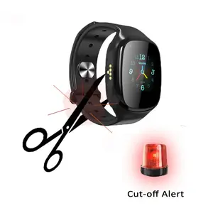 Afgesneden Sabotagealarm Gps Watch Dual Way Call Sos-Knop 4G Gps Locatie Voor Pestkop Huiselijk Geweld Van Gevangenen School