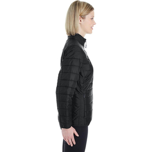 Chaqueta acolchada para mujer impermeable sin capucha cuello alto transpirable para aventuras al aire libre - Product Image 6