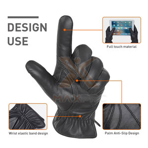 Comfortable High Quality Leather Winter Outdoor Casual Fashion <b>Gloves</b> with Touchscreen Eco-Friendly & Breathable Design Low MOQ - Product Image 4