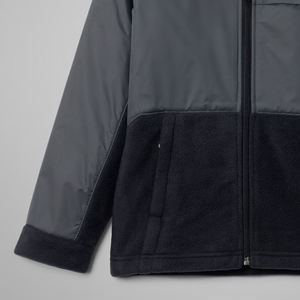 Sweat-shirt pour garçons à blocs de couleur avec logo personnalisé, prix de gros / Vêtement décontracté avec poches et fermeture éclair, prix avantageux 2026 - Product Image 2