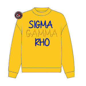 Sigma Gamma Rho Sorority Broderie Femmes Sweat Ras Du Cou | SGRho Sorority Brodé Dames Style Personnalisé Crewneck - Product Image 2