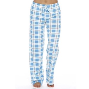 Pantalones de dormir informales de algodón a cuadros de franela con cordón en la cintura de calidad superior, logotipo personalizado para niños adultos - Product Image 5