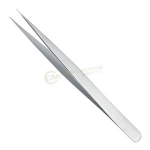 อุปกรณ์แต่งหน้าสำหรับขนตาปลอมแหนบปลายแหลมปลายแหลมแบบโค้งตรงทำจากสเตนเลสสตีล - Product Image 2